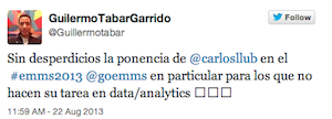  - Testimonio-Guillermo-Tabar-Charla-Analitica-Web-Social-EMMS-Dominicana-ago-2013