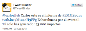 Testimonio-Charla-Analitica-Web-Social-EMMS-Dominicana-ago-2013-TweetBinder